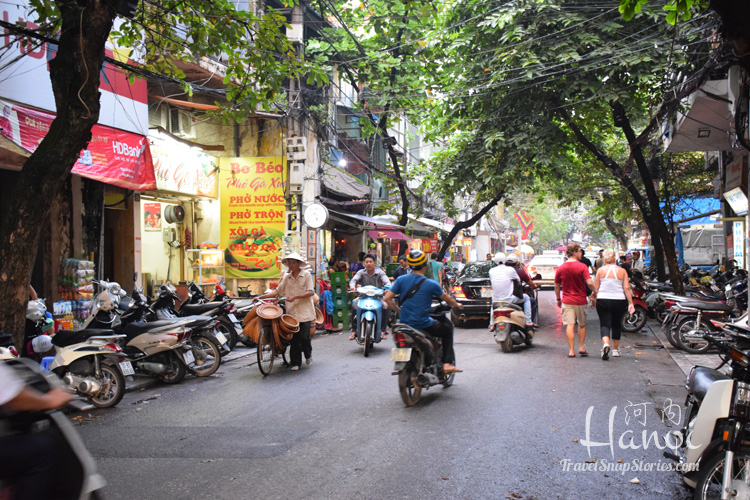 Pedestrian side-walks taken up by parked motorcycles...
