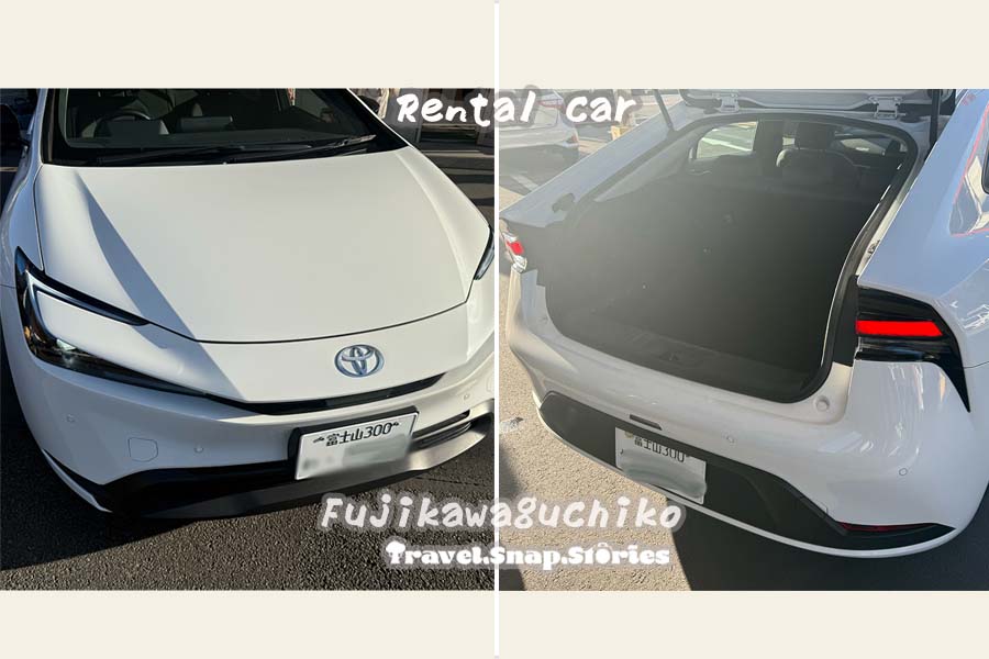 rental car prius in Fujikawaguchiko